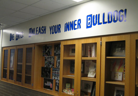 Custom lettering on a wall Custom lettering on a wall