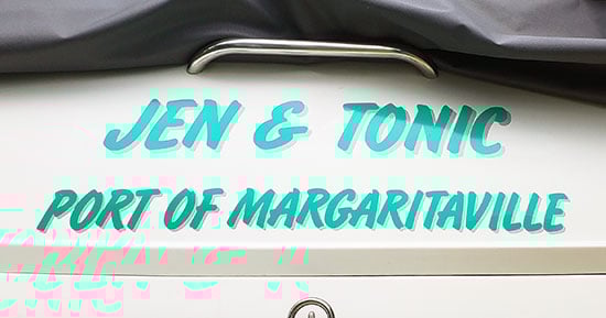 Custom Vinyl Boat Name Custom Vinyl Boat Name