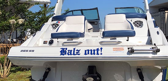 Custom Vinyl Boat Name Custom Vinyl Boat Name