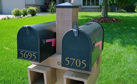Custom Vinyl Mailbox Numbers Custom Vinyl Mailbox Numbers
