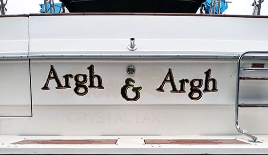 Custom Vinyl Boat Name Custom Vinyl Boat Name
