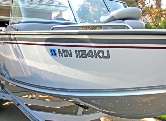 Custom Lettering on a boat Custom Lettering on a boat