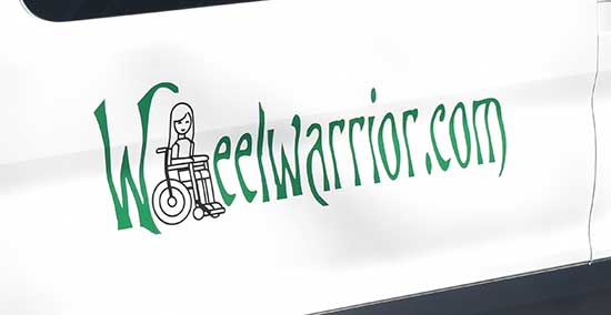Custom website decal with wheechair graphic Custom website decal with wheechair graphic