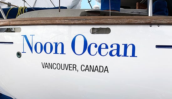 Custom Vinyl Boat Name Custom Vinyl Boat Name