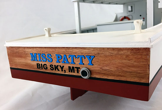 Custom Vinyl Model Boat Name
