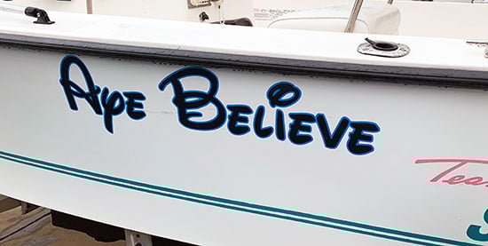 Custom Vinyl Boat Name Custom Vinyl Boat Name