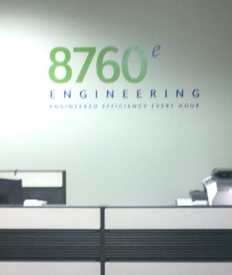 Custom Lettering on an office wall Custom Lettering on an office wall