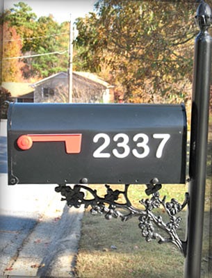 Custom numbers on a mailbox Custom numbers on a mailbox