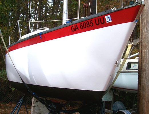 Custom Lettering on a boat Custom Lettering on a boat