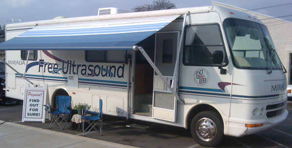 Custom lettering on an RV Custom lettering on an RV