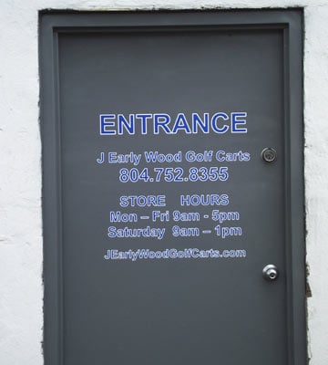 Custom lettering on a door Custom lettering on a door