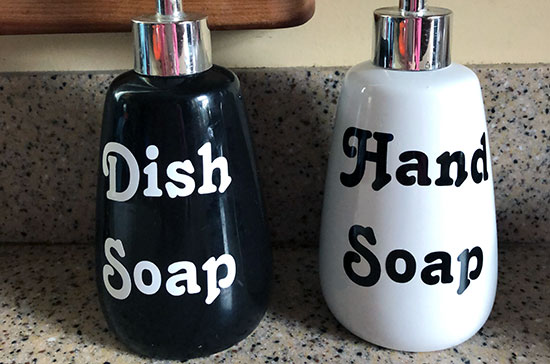 Custom Vinyl Lettering For Soap Dispenser Custom Vinyl Lettering For Soap Dispenser