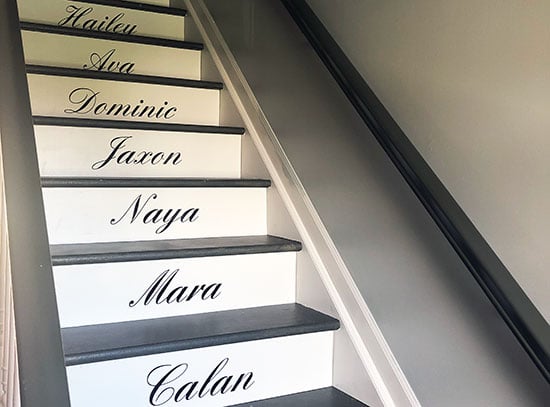 Custom Viynl Lettering For Stairs Custom Viynl Lettering For Stairs
