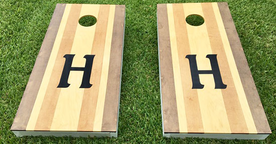 Custom Vinyl Lettering For CornHole Boards Custom Vinyl Lettering For CornHole Boards