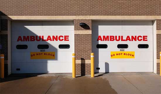 Custom vinyl lettering for ambulance garage Custom vinyl lettering for ambulance garage